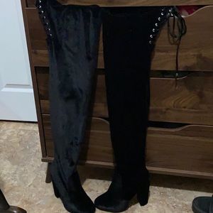 JUST FAB black heeled boots